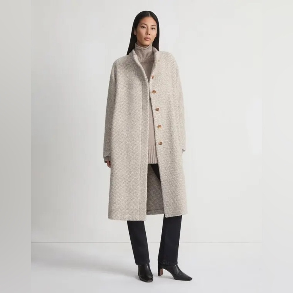 VINTAGE llama wool | A-line overcoat | size medium- large